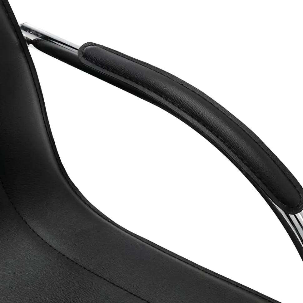 Chaise de bureau cantilever Noir Similicuir vidaXL