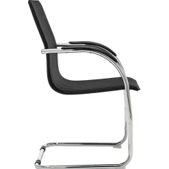 Chaise de bureau cantilever Noir Similicuir vidaXL