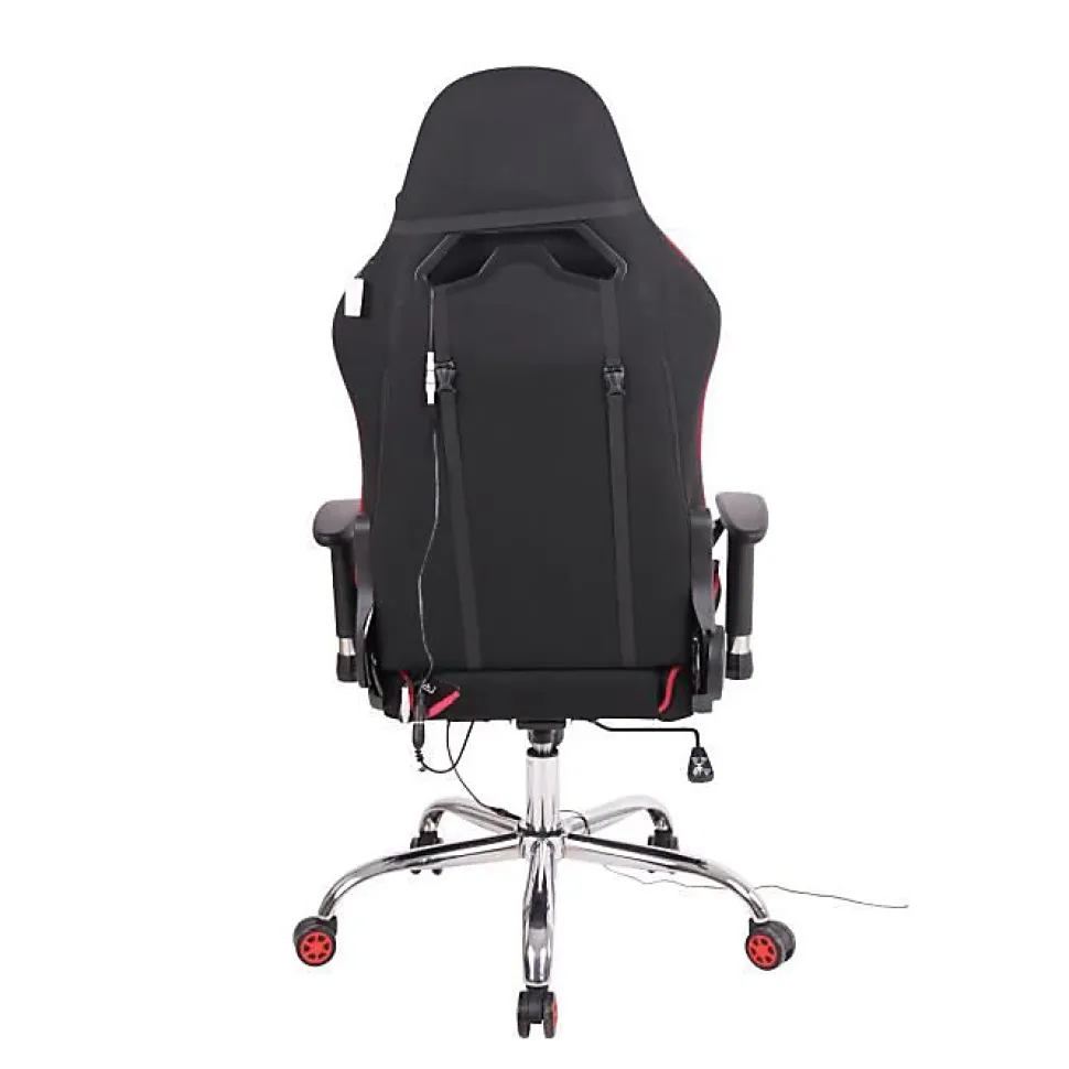 Chaise de bureau CLP Limit XM tissu noir rouge ergonomique