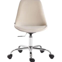 Chaise de bureau CLP Toulouse velours beige réglable