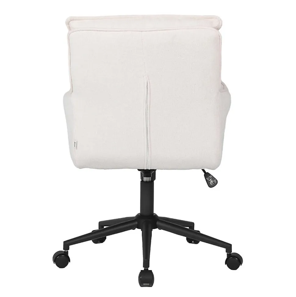 Chaise de bureau CORA Tissu Beige - réglable en hauteur