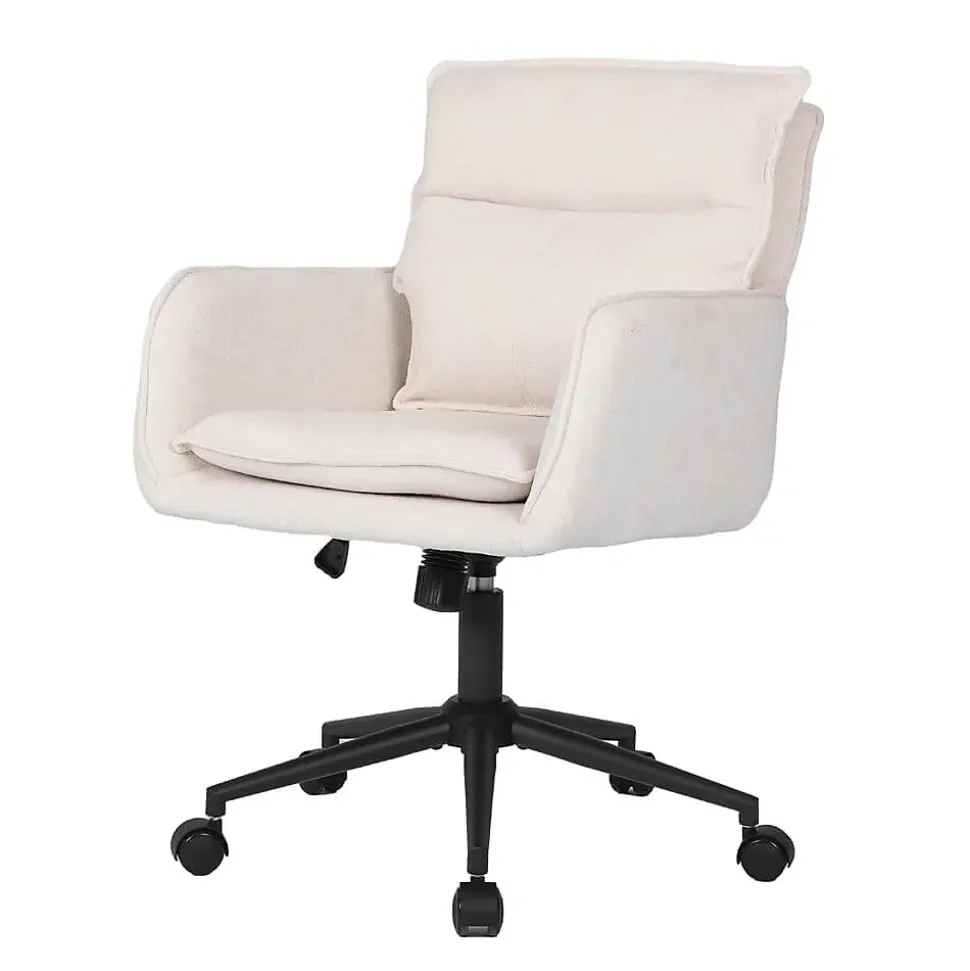 Chaise de bureau CORA Tissu Beige - réglable en hauteur