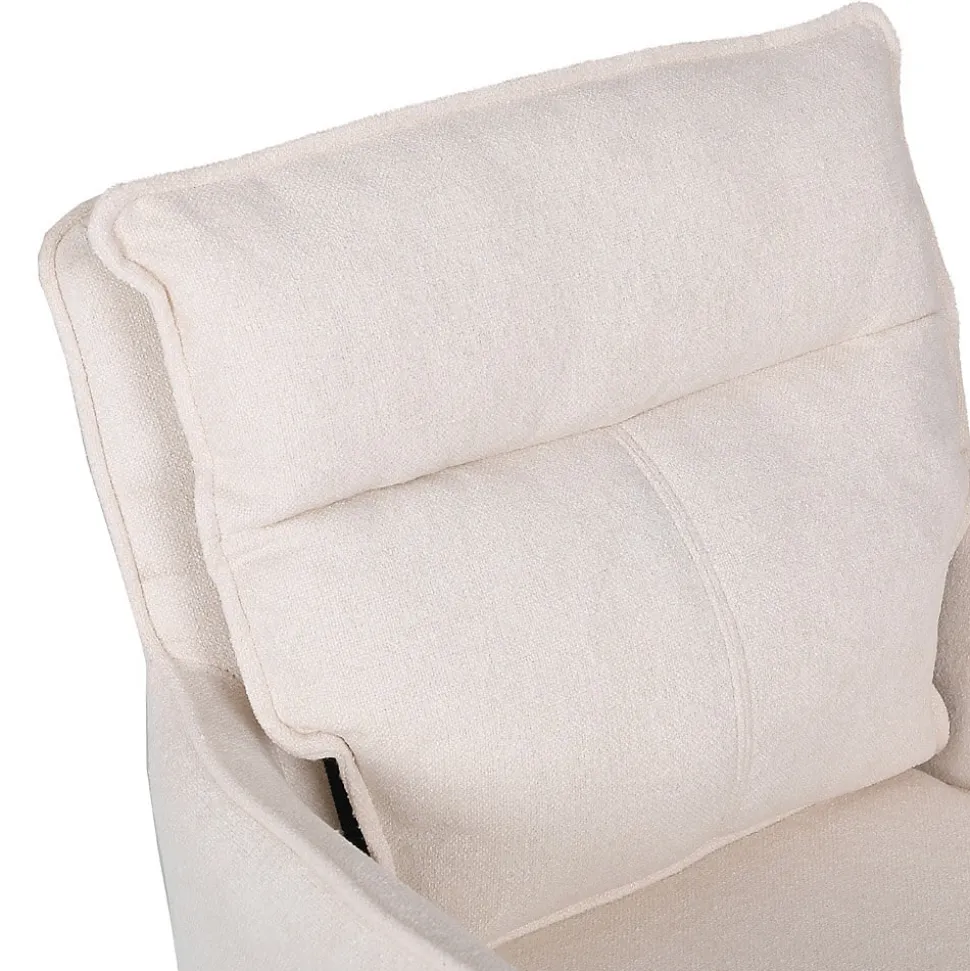 Chaise de bureau CORA Tissu Beige - réglable en hauteur