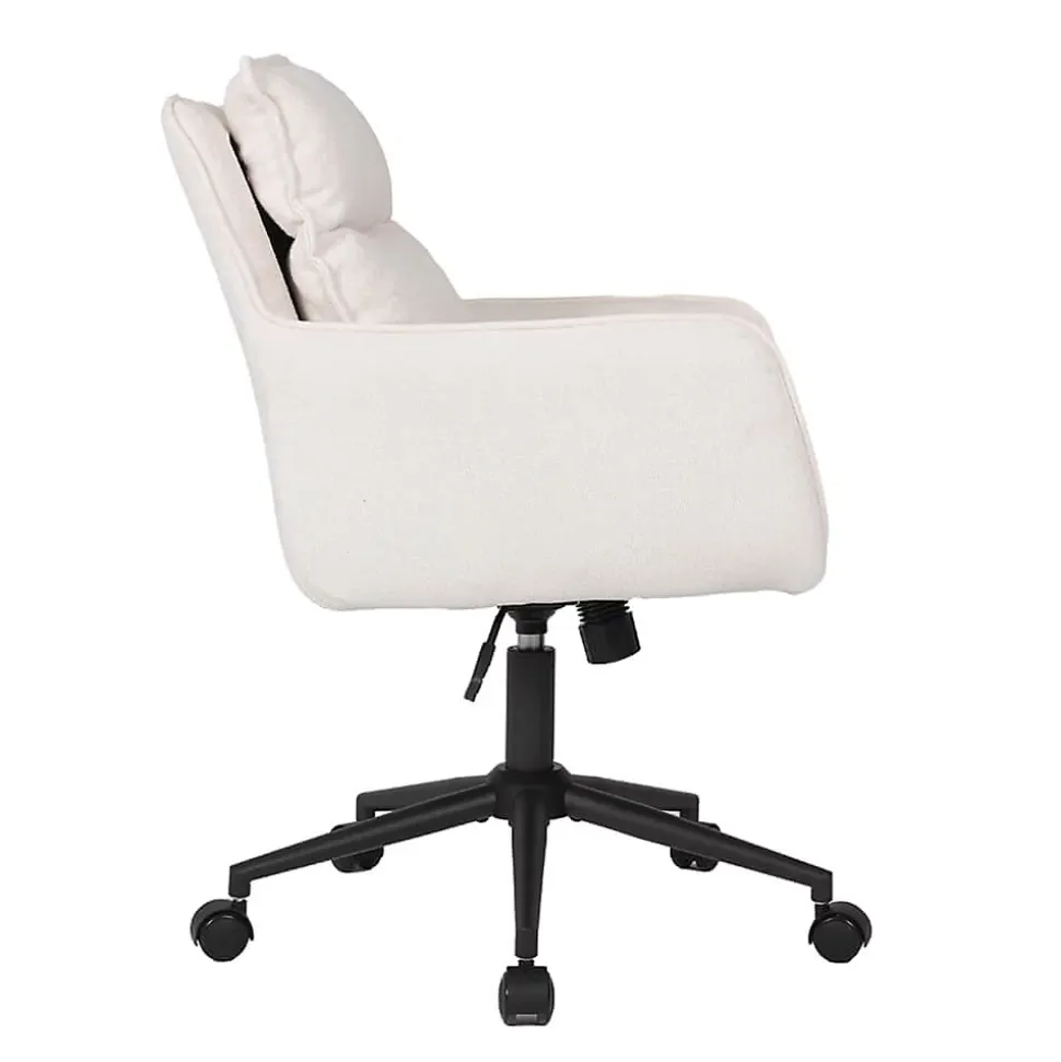 Chaise de bureau CORA Tissu Beige - réglable en hauteur
