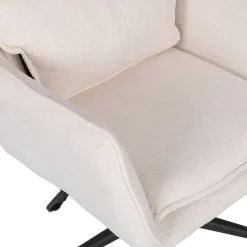 Chaise de bureau CORA Tissu Beige - réglable en hauteur
