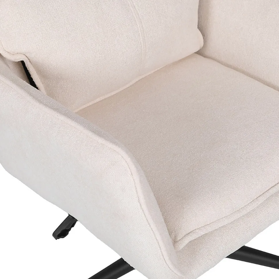 Chaise de bureau CORA Tissu Beige - réglable en hauteur