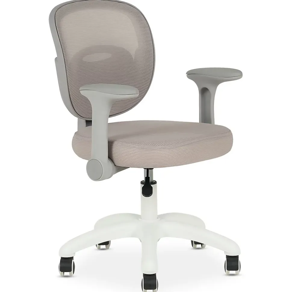 Chaise de bureau enfant AMELIA réglable en tissu mesh - Gris
