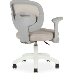 Chaise de bureau enfant AMELIA réglable en tissu mesh - Gris