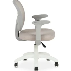 Chaise de bureau enfant AMELIA réglable en tissu mesh - Gris
