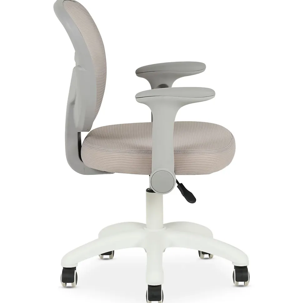Chaise de bureau enfant AMELIA réglable en tissu mesh - Gris