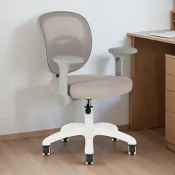 Chaise de bureau enfant AMELIA réglable en tissu mesh - Gris