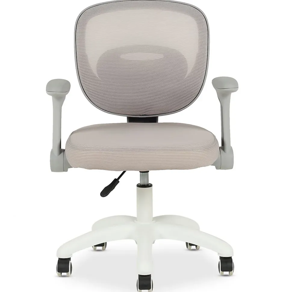 Chaise de bureau enfant AMELIA réglable en tissu mesh - Gris