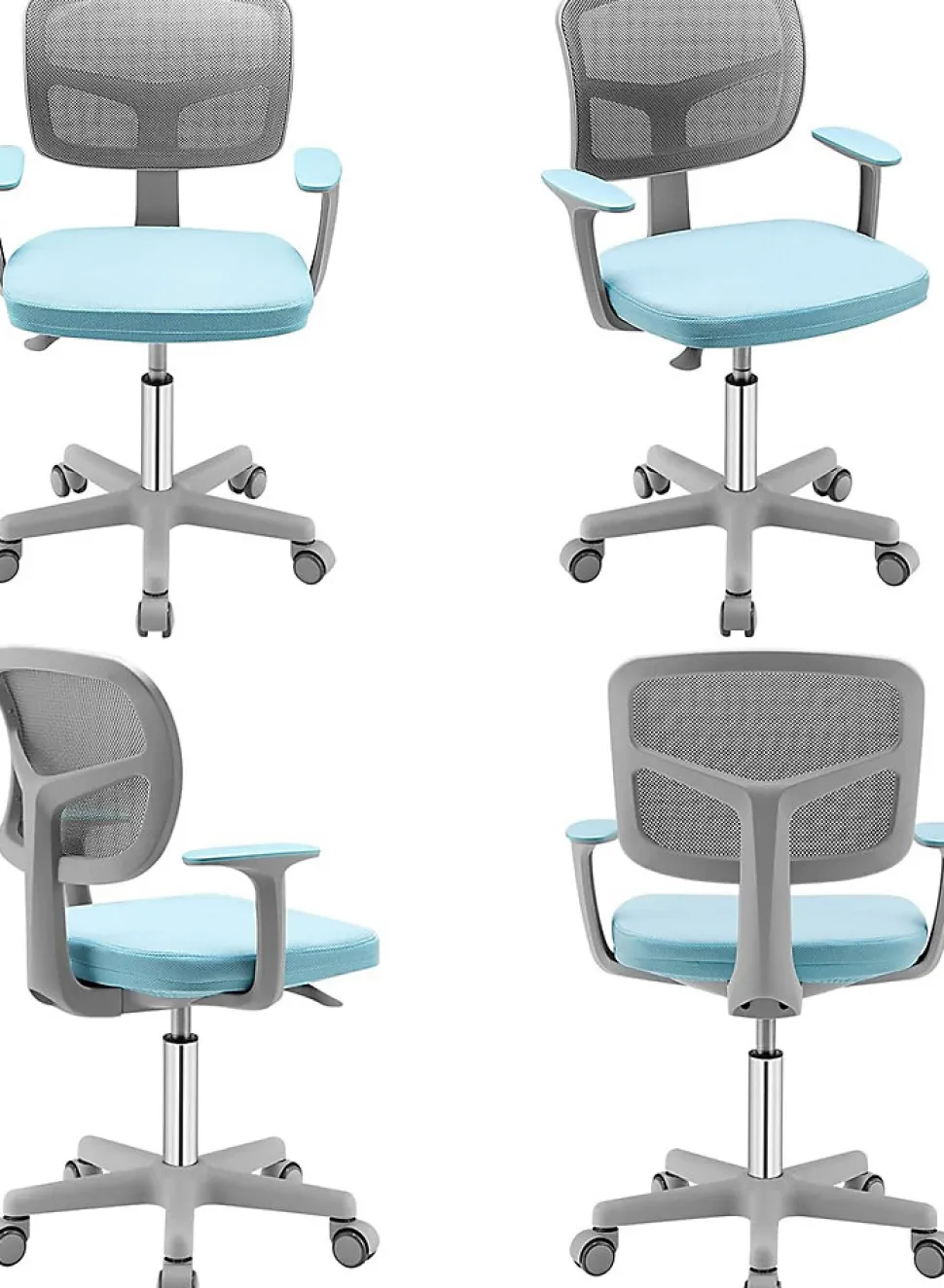 Chaise de Bureau Enfant Chaise étude avec Dossier Ergonomique et Siège Hauteur Réglable Capacité de Charge Max 150 Kg Bleu