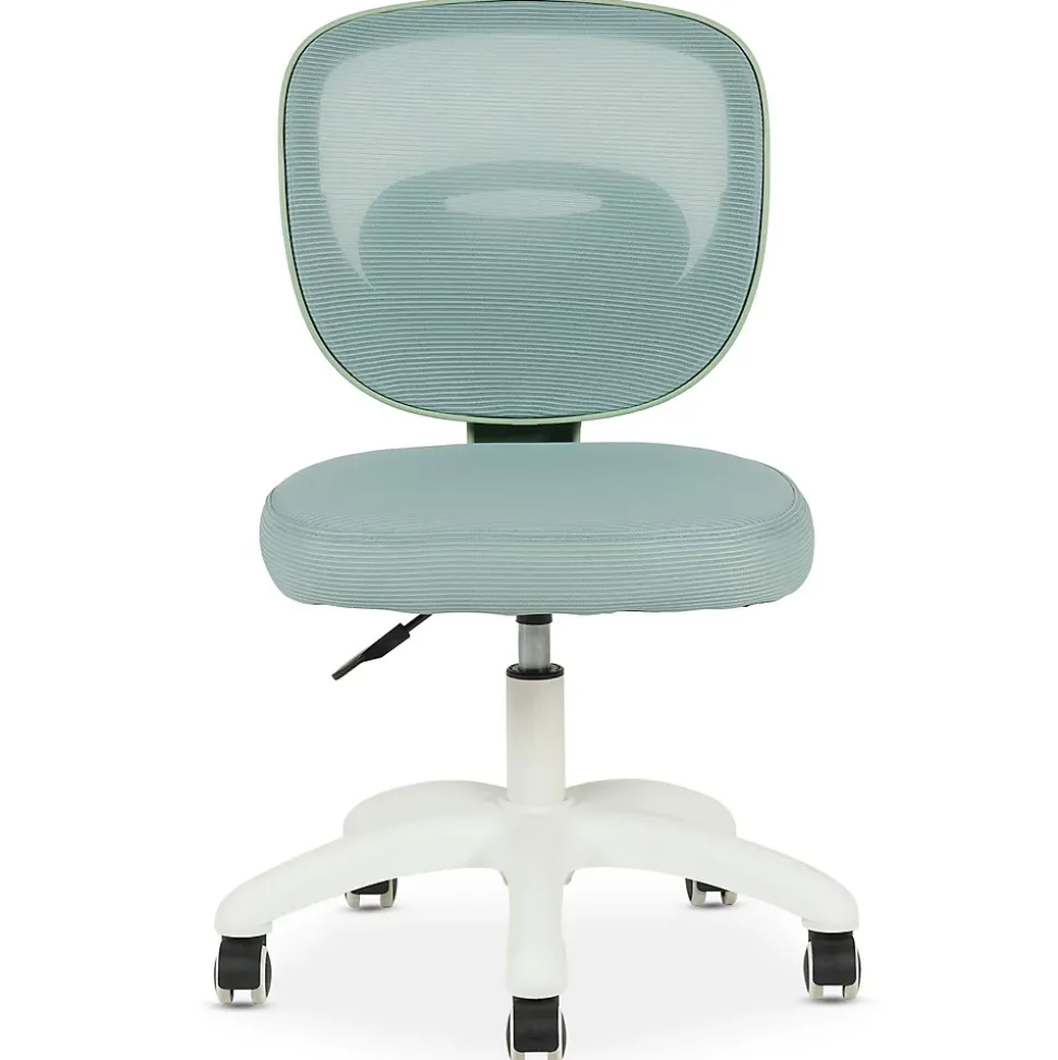 Chaise de bureau enfant MAYLA réglable en tissu mesh - Vert