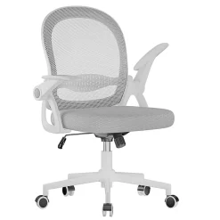Chaise De Bureau Ergonomique En Maille, Accoudoirs Relevables, Support Lombaire