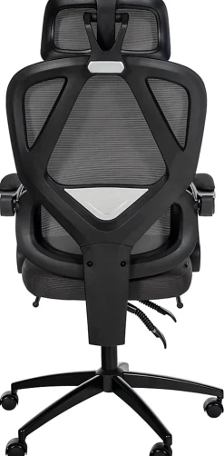 Chaise de bureau ergonomique Gander, appuie-tête réglable, repose-pieds, soutien lombaire, bascule à 135. Noir