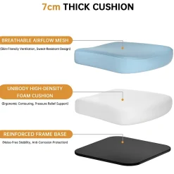 Chaise de Bureau Ergonomique avec Support Lombaire, Accoudoirs et Appuie-tête Réglables