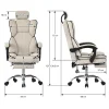 Chaise de bureau ergonomique réglable en hauteur fauteuil de direction pivotant