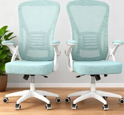 Chaise de bureau ergonomique En Maille Avec Soutien Lombaire, Accoudoirs Réglables