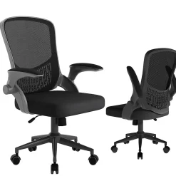 Chaise de Bureau Ergonomique, Hauteur Ajustable & Dossier de Rangement