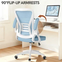 Chaise de bureau ergonomique En Maille Avec Soutien Lombaire, Accoudoirs Réglables