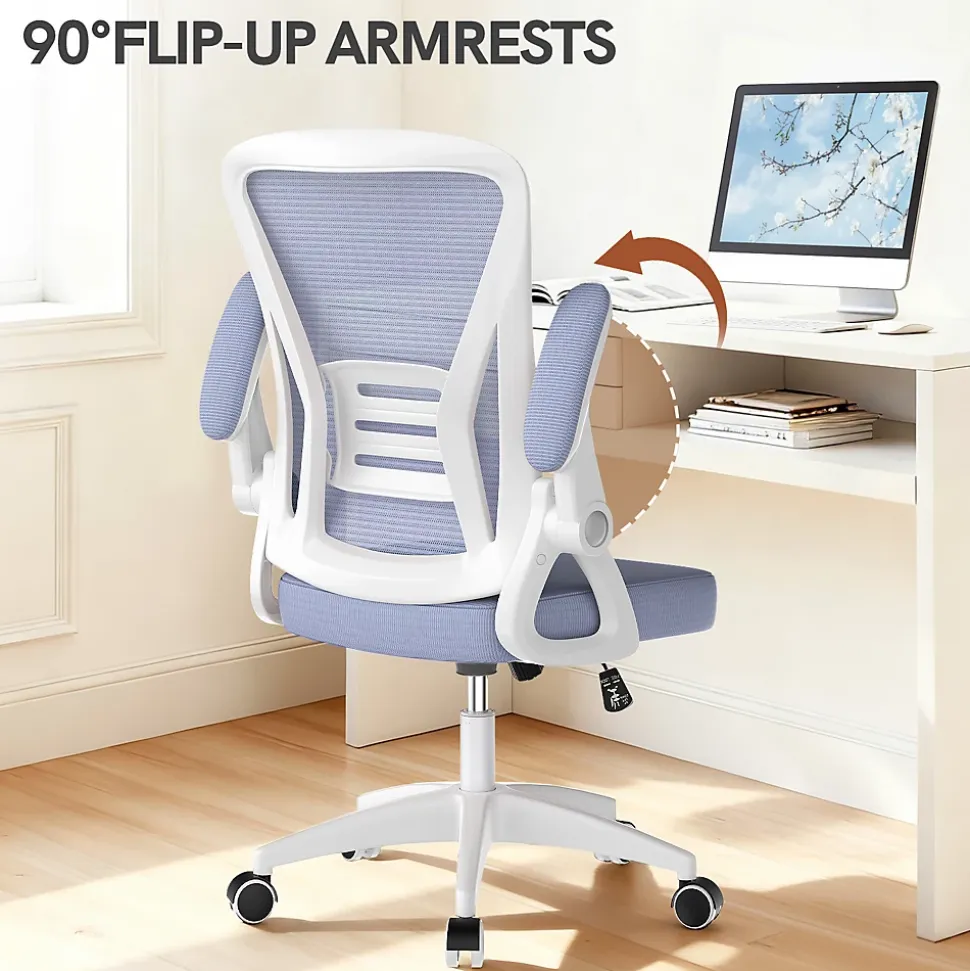 Chaise de bureau ergonomique En Maille Avec Soutien Lombaire, Accoudoirs Réglables