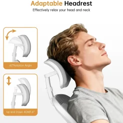 Chaise de Bureau Ergonomique avec Support Lombaire, Accoudoirs et Appuie-tête Réglables