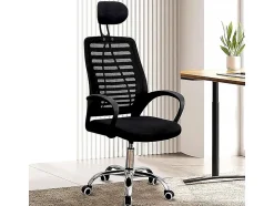 Chaise de bureau ergonomique réglable en hauteur avec appuie tête
