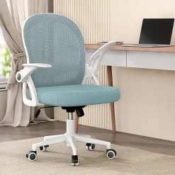 Chaise De Bureau Ergonomique En Maille, Accoudoirs Relevables, Support Lombaire