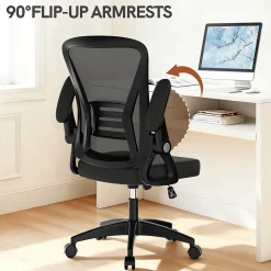 Chaise de bureau ergonomique En Maille Avec Soutien Lombaire, Accoudoirs Réglables
