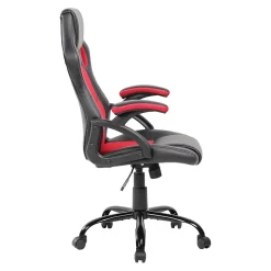 Chaise de Bureau Gaming Siège Noir Rouge Simili-Cuir 120x66x63
