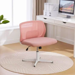 Chaise de bureau hauteur d assise 39-51 cm sans accoudoirs assise large rembourree pivotante 360