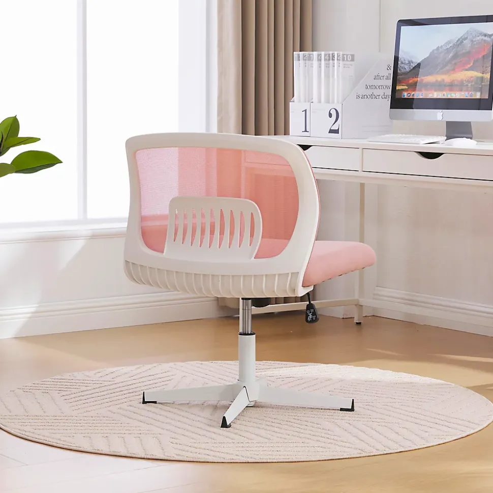 Chaise de bureau hauteur d assise 39-51 cm sans accoudoirs assise large rembourree pivotante 360