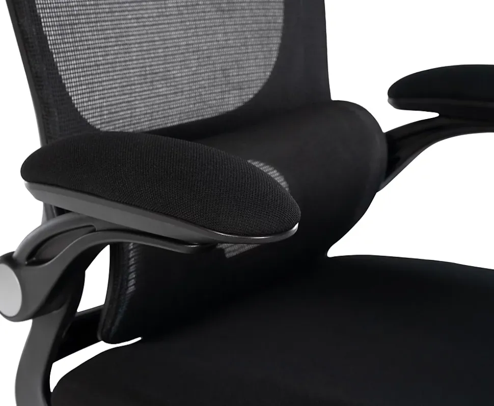 Chaise de bureau Newberg, Chaise de bureau ergonomique réglable en hauteur, Chaise pivotante jusqu'à 150 kg Noir
