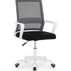 Chaise de bureau PERTH, Pivotante et réglable en hauteur, Tissu mesh, Avec accoudoirs, Noir