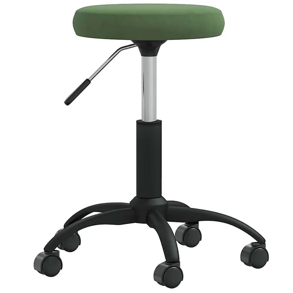 Chaise de bureau pivotante vert foncé velours vidaXL