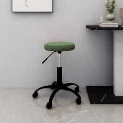 Chaise de bureau pivotante vert foncé velours vidaXL