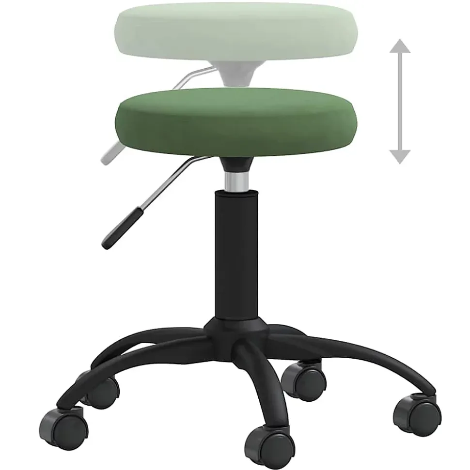 Chaise de bureau pivotante vert foncé velours vidaXL