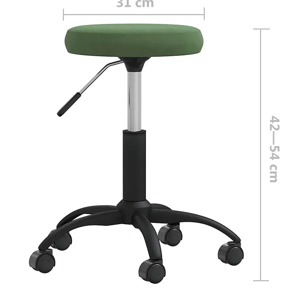 Chaise de bureau pivotante vert foncé velours vidaXL