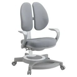 Chaise de bureau pour enfants Partille hauteur profondeur dossier réglable gris en.casa