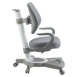 Chaise de bureau pour enfants Partille hauteur profondeur dossier réglable gris en.casa