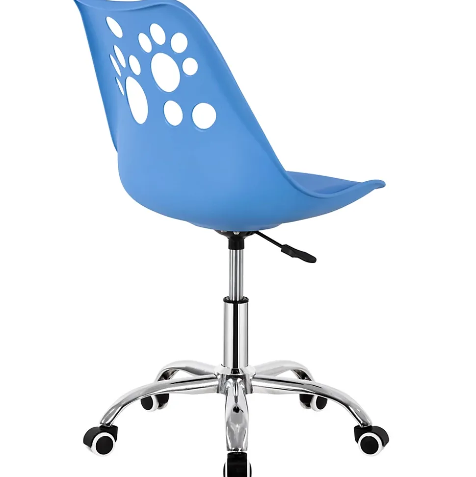 Chaise de bureau pour enfant chaise de bureau pivotante avec réglage en hauteur, bleu