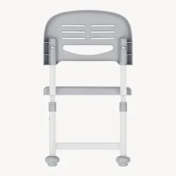 Chaise de bureau pour enfants Sauda réglable en hauteur gris clair / blanc en.casa