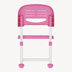 Chaise de bureau pour enfants Sauda réglable en hauteur rose / blanc en.casa