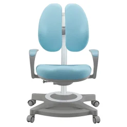 Chaise de bureau pour enfants Partille hauteur profondeur dossier réglable bleu clair en.casa