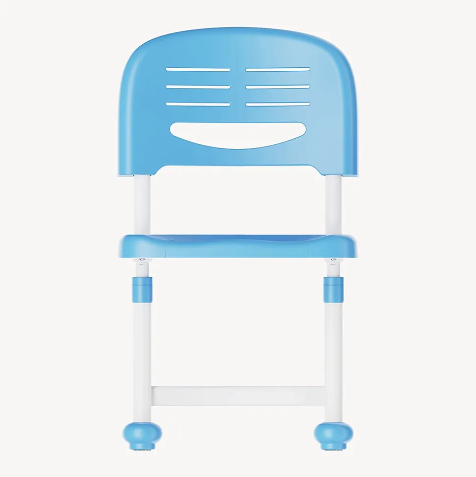 Chaise de bureau pour enfants Sauda réglable en hauteur bleu ciel / blanc en.casa