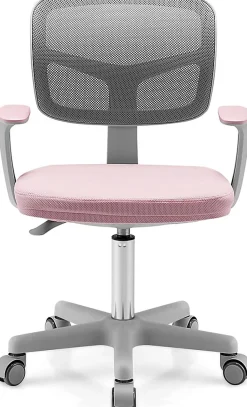 Chaise de Bureau pour Enfant Chaise Etude avec Dossier Ergonomique et Siege Hauteur Reglable Capacite de Charge Max 150 Kg Rose