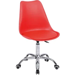 Chaise de bureau réglable en hauteur rouge ANNE - HAPPY GARDEN