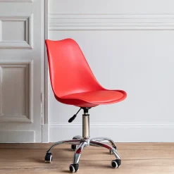 Chaise de bureau réglable en hauteur rouge ANNE - HAPPY GARDEN