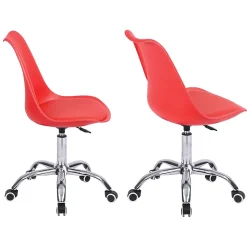 Chaise de bureau réglable en hauteur rouge ANNE - HAPPY GARDEN